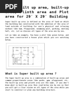 Basic Terms Floor Area Build Up Plinth Etc