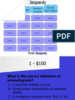 Definitions Identify and Explain Sentence Creation Matching: Final Jeopardy