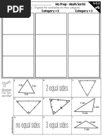 2 Equal Sides: Category # 1 Category # 2 Category # 3