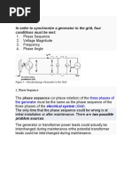 Gen Synch Conditions Write Up