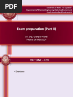 Exam Preparation (Part II) : Dr. Eng. Giorgio Vilardi Phone: 0644585624