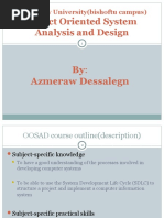 Object Oriented System Analysis and Design: By: Azmeraw Dessalegn