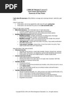LOMA 281 Module 2 Lesson 2 Cash Value Life Insurance Summary of Key Points
