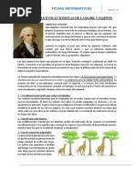 Fichas Informativas: Ideas Evolucionistas de Lamark Y Darwin