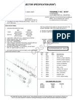 Injector Specification (RSN) : Assembly No: 35107