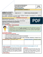 Semana 11 Viernes 23 de Julio Estudios Sociales Sexto Grado B 2021-2022