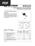 TIP130/131/132 TIP135/136/137: Complementary Silicon Power Darlington Transistors