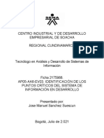 Ap05-Aa6-Ev03. Identificación de Los Puntos Críticos Del Sistema de Información en Desarrollo