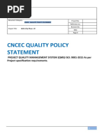 Cncec Quality Policy Statement