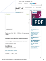 Factories Act, 1948 - Mcqs With Factories Act, 1948 - Mcqs With Answers - Part I Answers - Part I