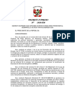 Disposiciones para Promover El Desarrollo de Auditorias Energeticas DS