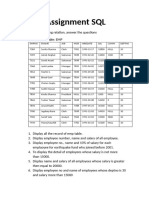 Assignment SQL