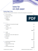 Marking Scheme For Practice Exam-Style Paper