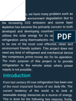 Solar Refrigeration Using Peltier Effect