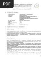 Programa de Mat. para La Administración