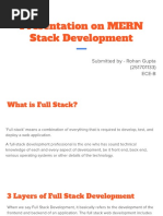 Presentation On MERN Stack Development