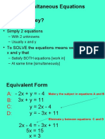 12 Simultaneous Equations Algebraic Solutions