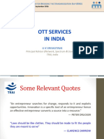 Ott Services in India: U K Srivastava