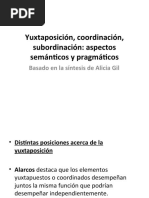 Yuxtaposición, Coordinación, Subordinación