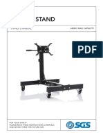 ES2000 Engine Stand: Owner'S Manual 680Kg Max Capacity