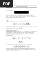 Fracciones Algebraicas