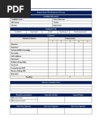 Interview Evaluation Form: Candidate Information