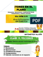 Clase 11. Vectores - Matemática 4to Año