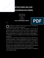 Para Salvar A Una Sociedad en Crisis Carlos Monsivais