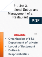 SF&BOP M1 Unit 3. F&B Organizational Structure