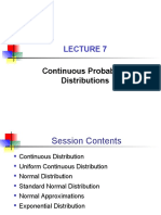 Continuous Probability Distributions