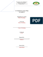 A Detailed Lesson Plan in Math 8: September 26, 2018