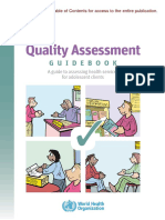 Quality Assessment Guidebook For Adolescent Health Services