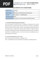 5.1 IIC - ADT008 - 04-2021 - Description of Coursework (Assignment I Video Presentation)