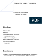 Acute Abdomen &peritonitis