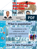 8.3 Finite Population Correction Factor: Maida Balbin-Pili Engr. John Louie O. Rafael