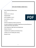 EPISIOTOMY AND SUTURING CONDUCTED Form