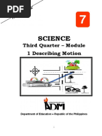 Science: Third Quarter - Module 1 Describing Motion