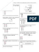 D18 - Calcular o Resultado de Uma Multiplicação Ou Divisão de Números Naturais