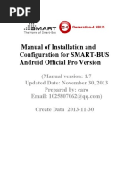 Manual of Installation and Configuration For SMART-BUS Android Official Pro Version (Manual Version V1.7)