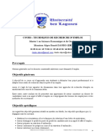 Syllabus Du Cours Sur Les Techniques de Recherche D'emploi Master I Universite Des Lagunes-1