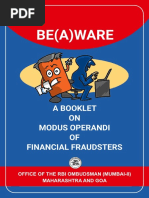 BE (A) WARE - A Booklet On Modus Operandi of Financial Fraudsters-1