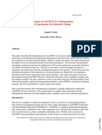 Application of Labview For Undergraduate Lab Experiments On Materials Testing