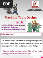 Machine Tools Design: Part