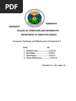 Computer Hardware and Maintenance Assignment