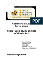 Commercial Law Term Paper