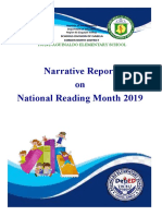 Aes Narrative Report On National Reading Month Celebration