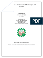 Determination of Optimum Dose of Alum Using Jar Test Apparatus