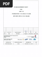 Re-Measurement Sheet FOR UNIT112 Foundation V 112 106 & V 112 206 Mto R F M O-C-112-V-106-206