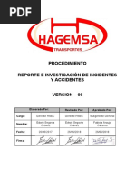 PR-HSEC-006 Reporte e Investigación de Incidentes V06