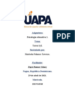 Tarea 1y 2 Psicologia Educativa 1 .17 Puntuacion